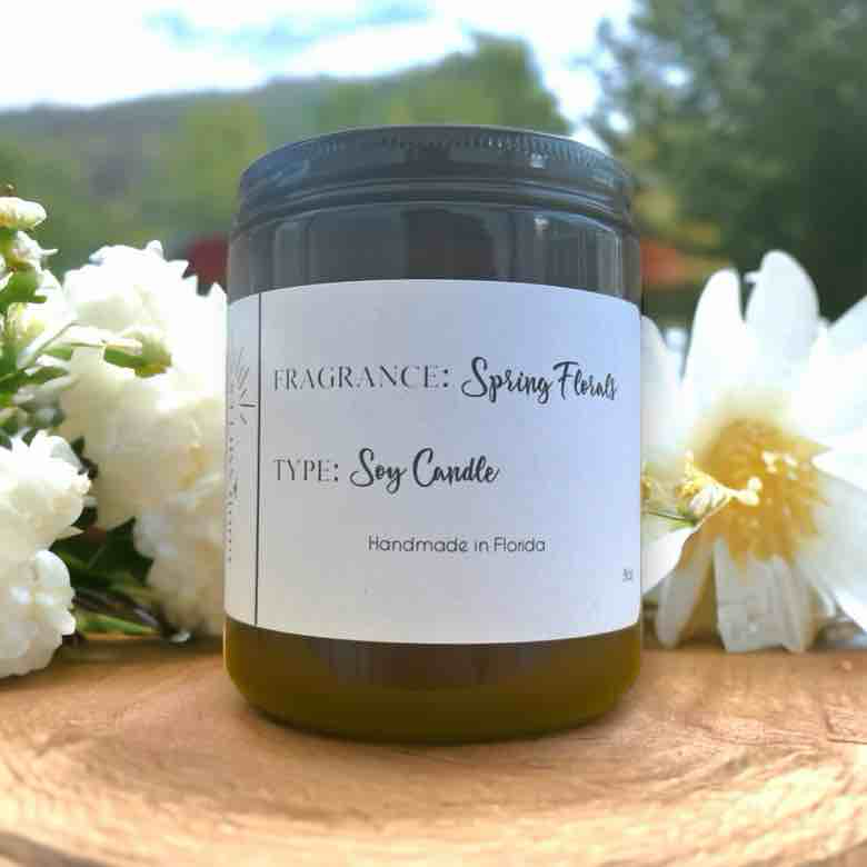 Spring Florals Soy Candle 8 oz