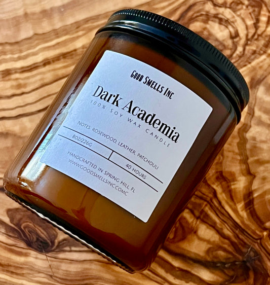 Dark Academia soy wax candle