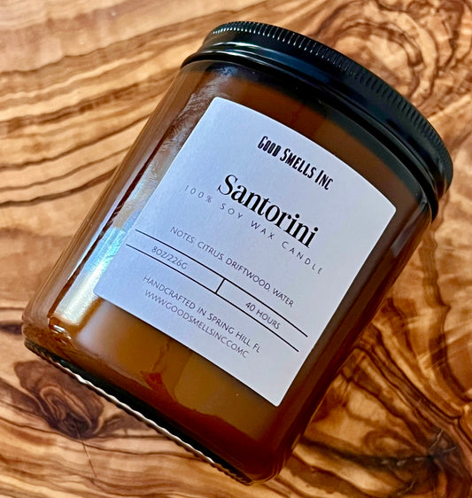 Santorini Soy Wax Candle 8oz