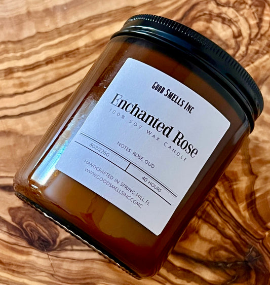 Enchanted rose soy candle