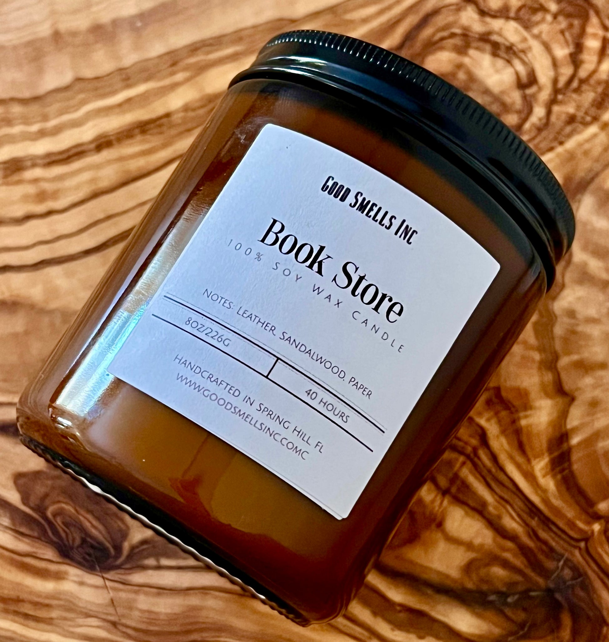 Book store soy candle